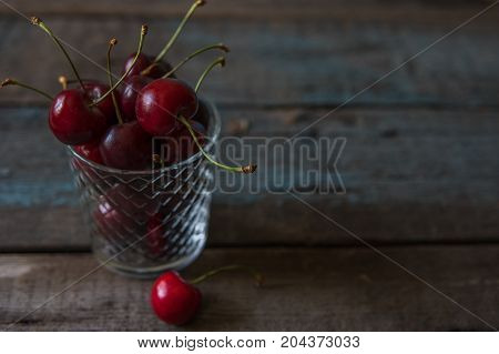Сherry. Fresh Sweet Big Cherry. Red Organic Cherry