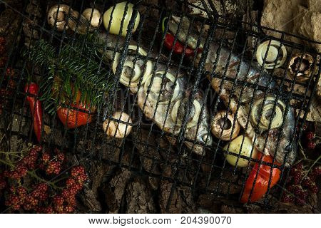 Dish On A Tree Bark