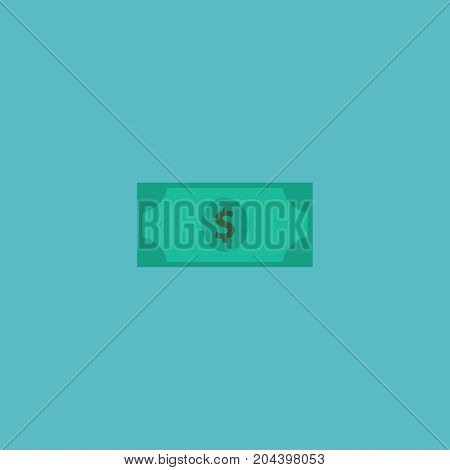 Flat Icon Dollar Element. Vector Illustration Of Flat Icon Greenback Isolated On Clean Background