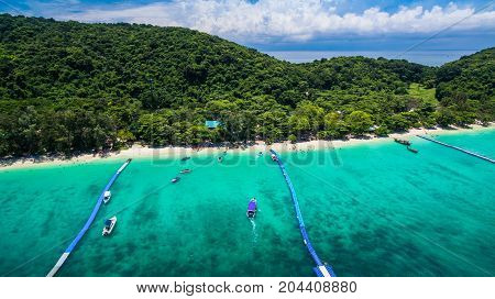 Aerial Photography At Coral Island