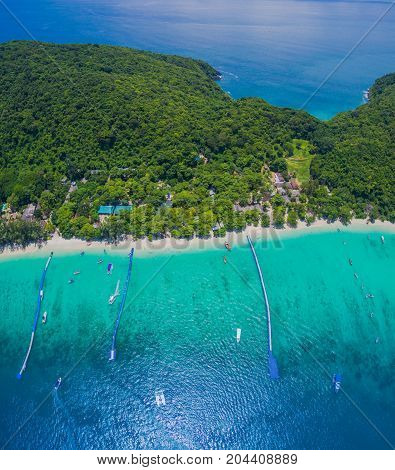 Aerial Photography At Coral Island