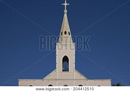 Historic church (Iglesia Santisimo Rendentor) in the town of Huara in Tarapaca Region of northern Chile.