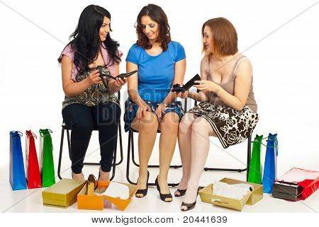 Donne felice Shopping scarpe