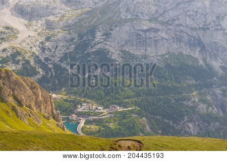 View Of Marmolada Glacier From Arabba Cable Car