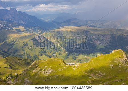 View Of Marmolada Glacier From Arabba Cable Car