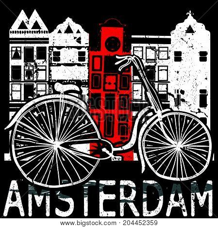 Amsterdam fashion style modern art poster style