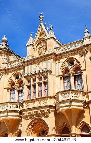 The Bishops Palace in the Pjazza San Pawl Mdina Malta Europe.