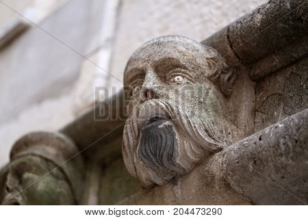 Sibenik cathedral / Famous faces on the side protal of Sibenik cathedral