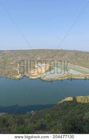 Viewpoint to the river ebro in Fayon, Zaragoza, Spain.