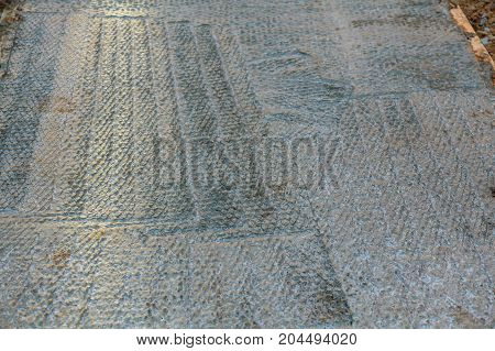 Sidewalk Repaired With Newly Poured Cement