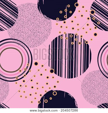 Abstract geometric seamless pattern with circles. Abstract design paper covers fabric interior and other surfaces.