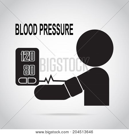 Blood pressure check icon medical sign vector