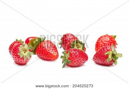 Fresh red berry strawberry isolated on white background.