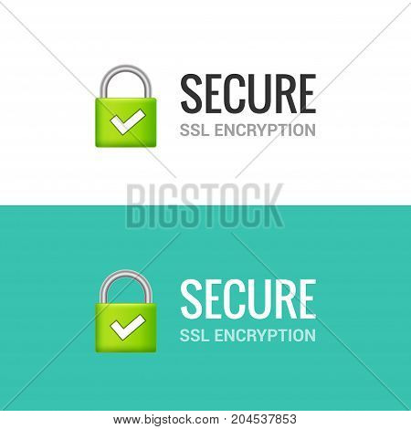 Secure internet connection SSL icon. Isolated secured lock access to internet illustration design. SSL safe guard.