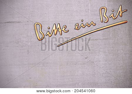 MAINZ, GERMANY - AUGUST 20: The advertising slogan of the beer brand Bitburger in german letters 