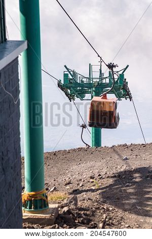 Upper station of the cable car on Mount Etna Sicily Italy