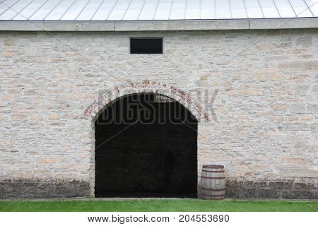 Entrance to the blast furnace at Fayette Historic State Park, Upper Peninsula of Michigan