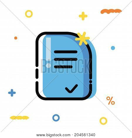 Line art flat Style. Document Application development, business and information. Vector icons and elements collection. Finance Concept.