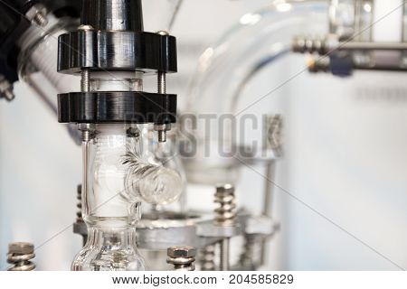 Complex chemical industrial equipment. Abstract industrial background.