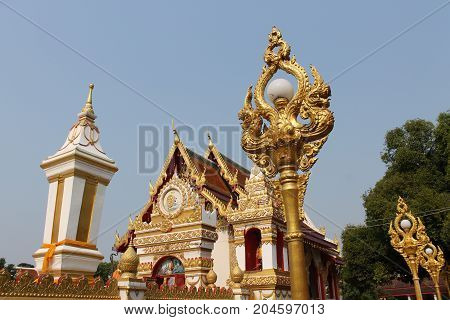 The temple is beautiful religion located in Nakhon Phanom.