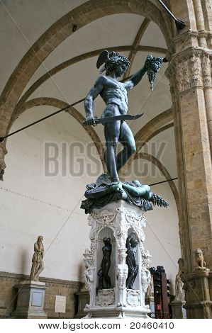Statue Perseus With The Head Of Medusa In Florence