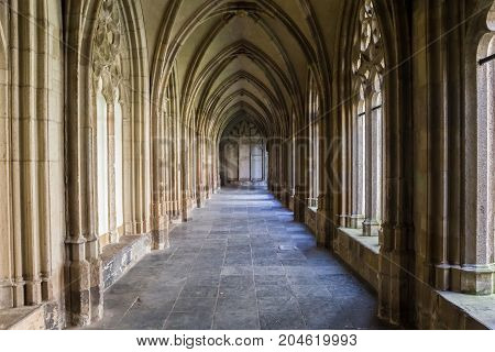 Corridor Of The Pandhof Domkerk In Utrecht