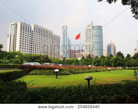 Shang Hai In The Afternoon Sunny Day. Shanghai, China - July 21Th, 2016
