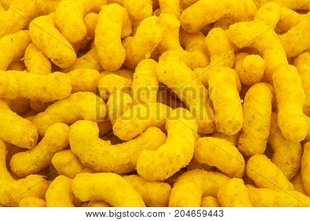 Peanut flips close up of fast food full frame