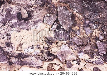 Concrete grey texture with crack. Pieces floor.