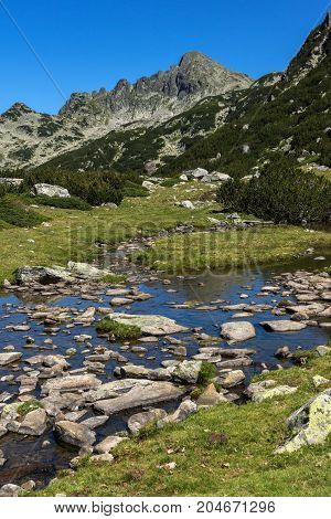 Amazing Panorama with Prevalski lakes and Dzhangal peak, Pirin Mountain, Bulgaria