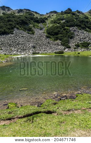 Amazing Summer Panorama with  Prevalski lakes, Pirin Mountain, Bulgaria