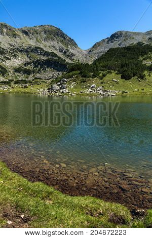 Amazing Panorama with Prevalski lakes and Mozgovishka pass, Pirin Mountain, Bulgaria