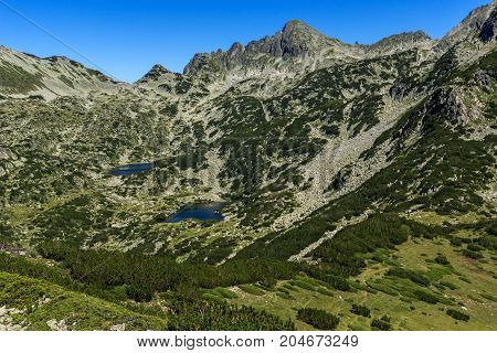 Amazing landscape with Valyavishki lakes and Dzhangal peak, Pirin Mountain, Bulgaria