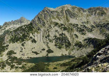 Amazing Panorama with Prevalski lakes and Valyavishki chukar peak, Pirin Mountain, Bulgaria