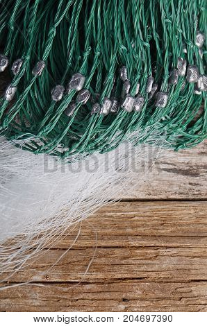 Fishing Net From The Fishing Line Close Up