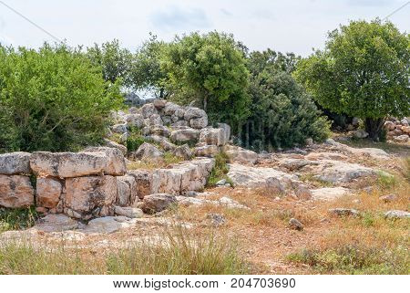 Etri ruins near Beit Shemesh, village from the second temple period. Israel