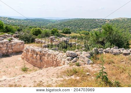 Etri ruins near Beit Shemesh, village from the second temple period. Israel