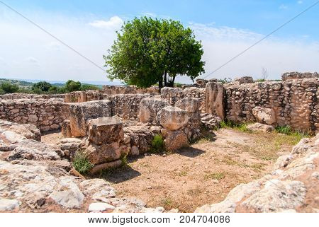 Etri ruins near Beit Shemesh, village from the second temple period. Israel
