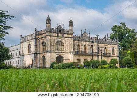 Dadiani Palace located inside a park in Zugdidi Georgia.