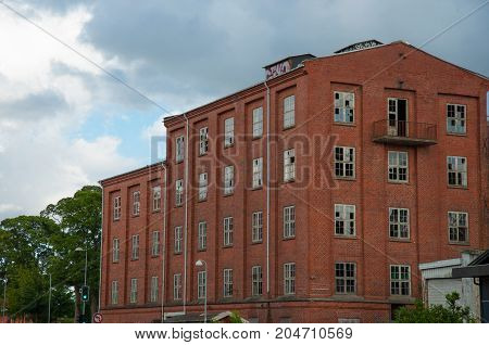 Old abandoned factory building in Ringsted Denmark
