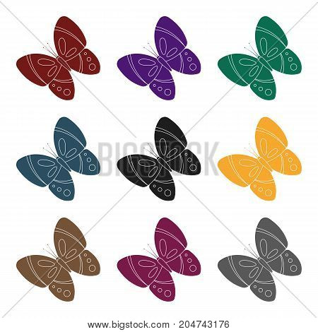 Spring butterfly. Easter single icon in black style vector symbol stock web illustration.