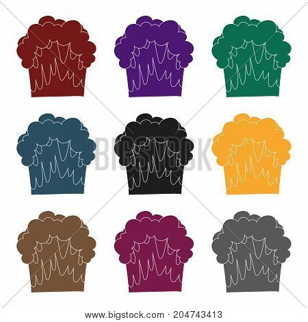Nuclear explosion icon in black design isolated on white background. Explosions symbol stock vector illustration.
