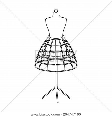 Equipment, mannequin for sewing women's clothing. Sewing and equipment single icon in outline style vector symbol stock illustration .