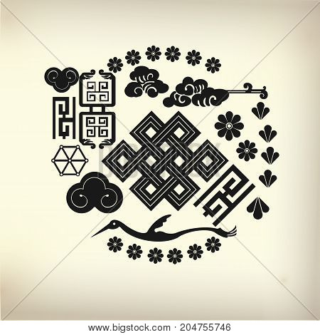 vector of conceptual decoration in classic style