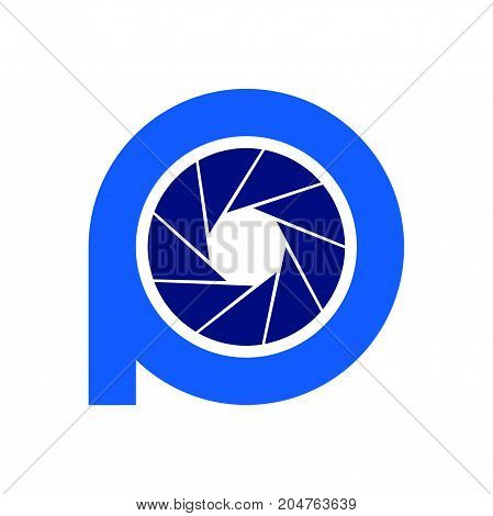 p photography logo design, circle photography logo design