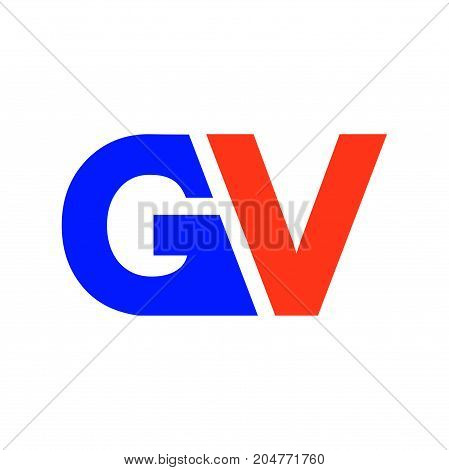 gv letter logo design, abstract letter logo design