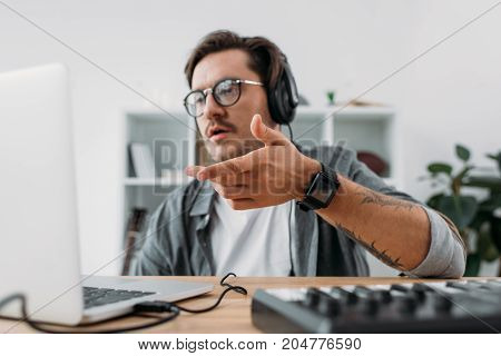 Young Musician Listening Music