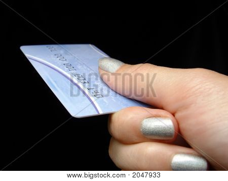 Vrouw Hand bedrijf creditcard