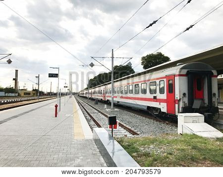 Burgas Bulgaria - September 18 2017: Burgas Central Railway Station. Burgas Is The Second Largest Ci