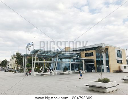 Burgas Bulgaria - September 18 2017: Burgas Central Railway Station. Burgas Is The Second Largest Ci